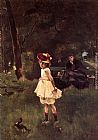 Alfred Stevens La Fillette au Canard painting